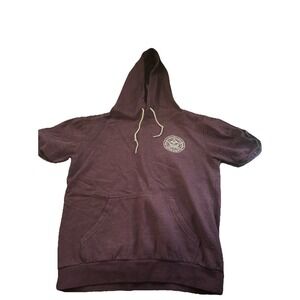 Obey OG World Wide Hoodie Womens S Maroon White Logo Pullover Sweatshirt Casual